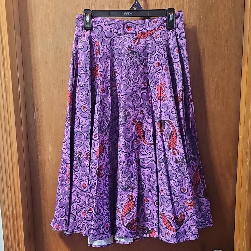 Vixen by Micheline Pitt Purple and Red Swing Skirt